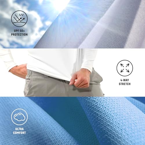 Reel Life UV Long Sleeve – Jax Beach Men’s Long Sleeve Sun Protection Shirt, Lightweight Quick-Dry UPF 50+ Performance Shirt, Breathable Sun Shirts For Men, Moisture-Wicking UV Shirts for Men (Large)4