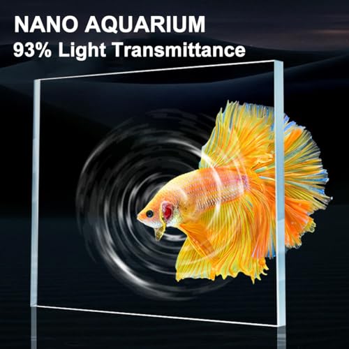 10L Nano Fischtank Aquarium mit LED-Leuchten & Filtersystem,Filtermedien, tropischeAquarien (10L)