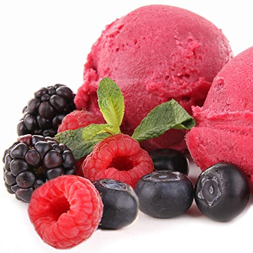Waldfrucht Geschmack Eispulver VEGAN - OHNE ZUCKER - LAKTOSEFREI - GLUTENFREI - FETTARM, auch für Diabetiker Milcheis Softeispulver Speiseeispulver Gino Gelati (Waldfrucht, 333 g)