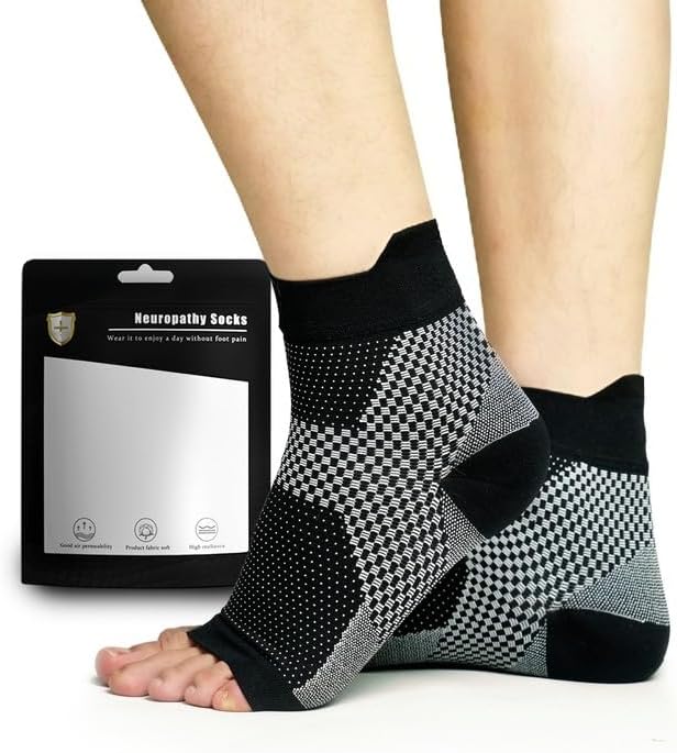 Calcetines de compresión para fascitis plantar para mujeres y hombres, calcetines de neuropatía tobillera, mangas de tobillo Comprex calman