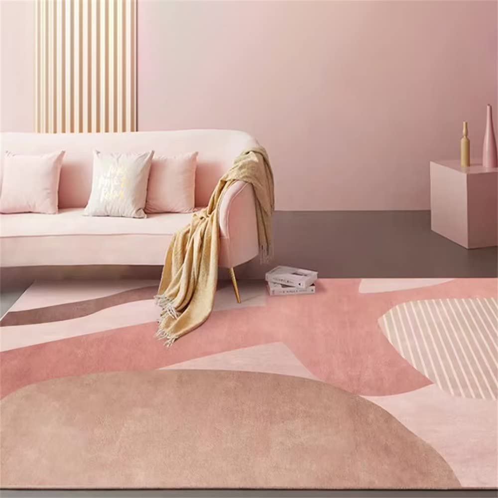 Tapis de chambre garcon rose et doux pour un coin lecture cocooning
