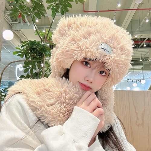 Girls Scarf Hat Winter Student Outdoor Cycling Skiing Climbing Hat Cold Weather Keep Warm3