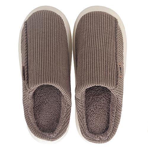 Image of CASSIEY Men's Soft Winter Slipper Slippers Closed Toe comfortable Sole Bedroom Indoor Fur Slipper