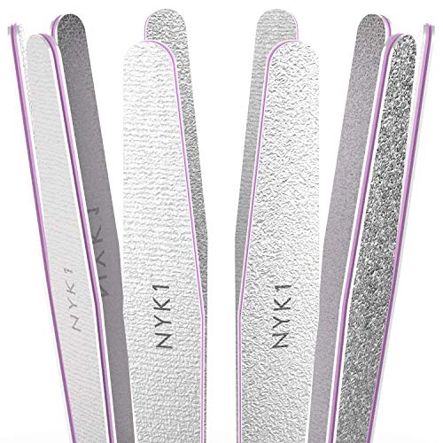 Professional Nail Files Emery Boards - (Pack of 10) Strong HIGH Quality Nails Files 100 180 Grit File Emery Boards for Nails Natural Acrylic Nails Nail File Set