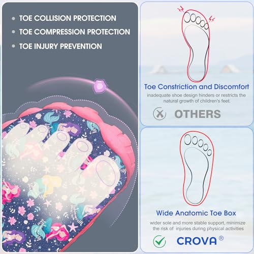 Image of Built-in Heel Grips Water Shoes for Kids Girls Boys Hiking Wide Barefoot Swim Beach Pool Big Kid