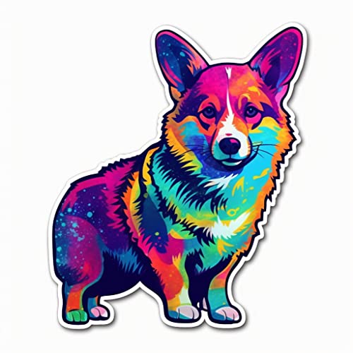 Image of Yoonek Graphics Welsh Corgi Welsh Corgi Dog Vinyl Decal Sticker for Car, Laptop, Tumbler, More. #009989-4 inch