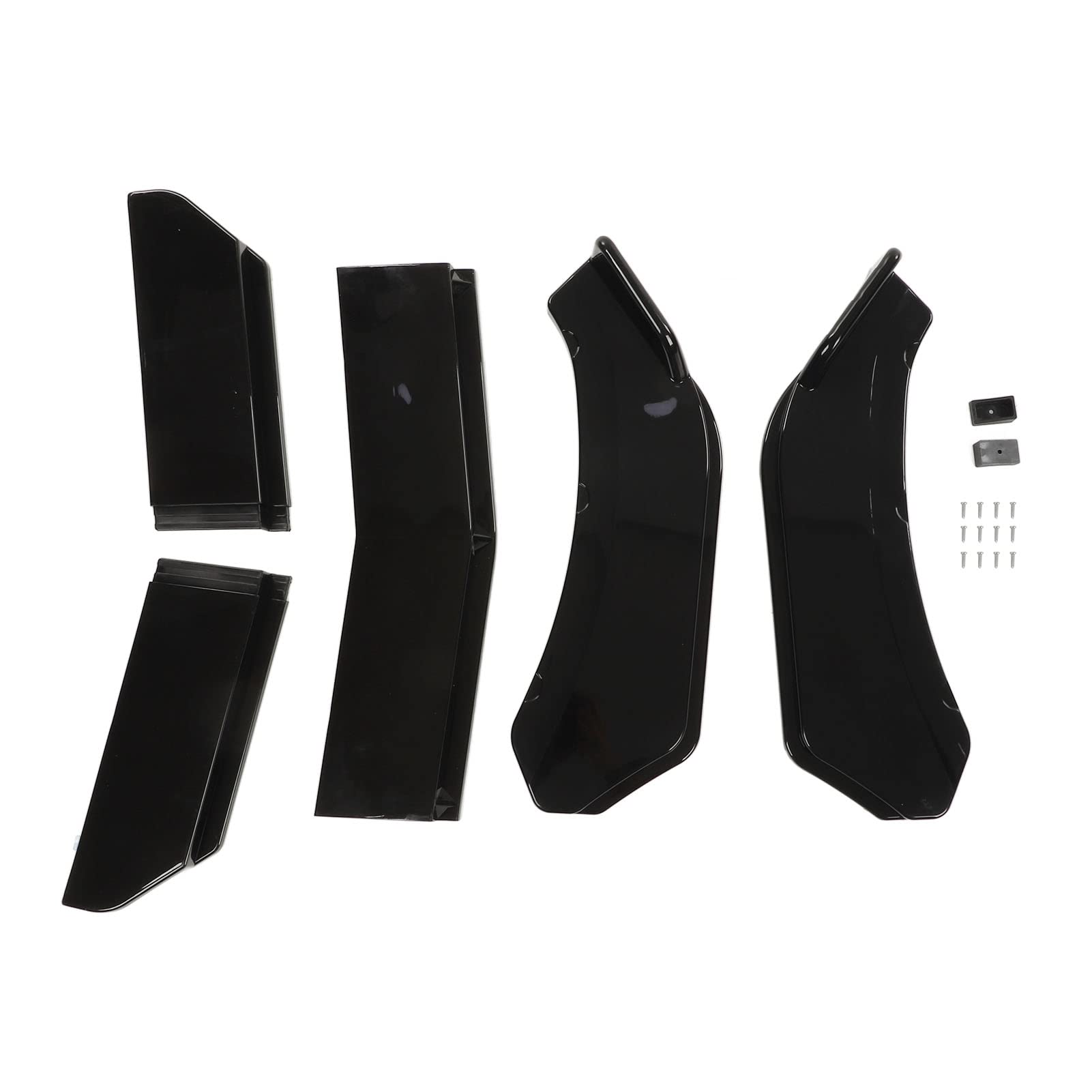 Splitter Anteriore Universale per Auto, 6 Pezzi, Separatore per Labbro del Paraurti Anteriore con Labbro Anteriore Rosso, Diffusore per Diffusore per Paraurti Nero Lucido