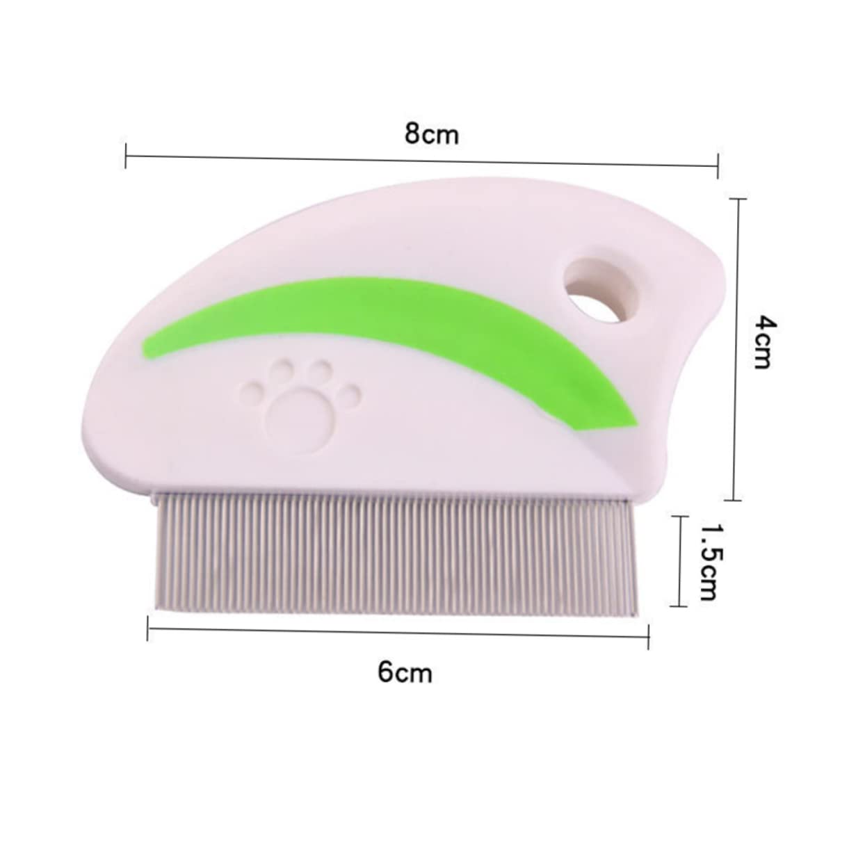 POPETPOP 4Pcs Stainless Steel Pet Removal Comb Efficient Cat and Dog Dust Red and Green Colors Handy for and Removal for Grooming Pets