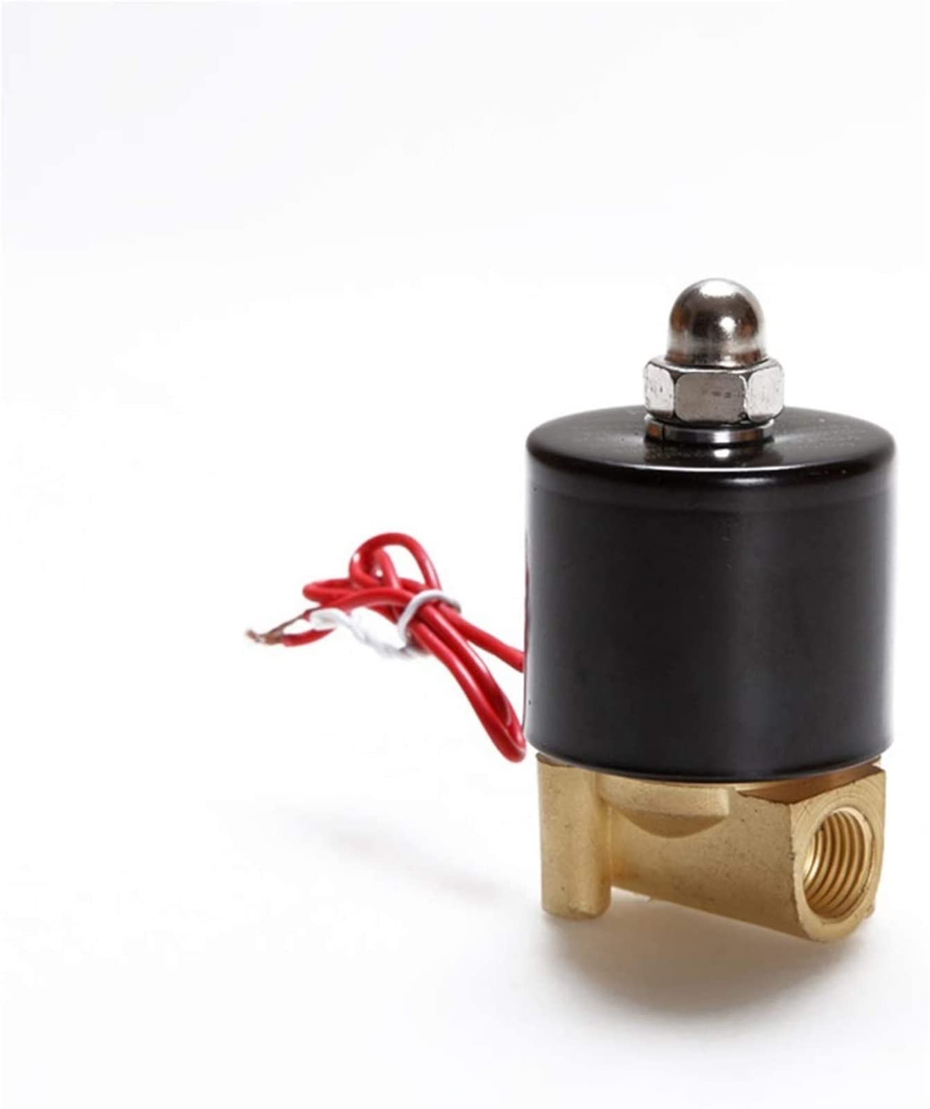 Électrovanne 1/2 N/C laiton 12V DC contre surpression eau air vanne automatique