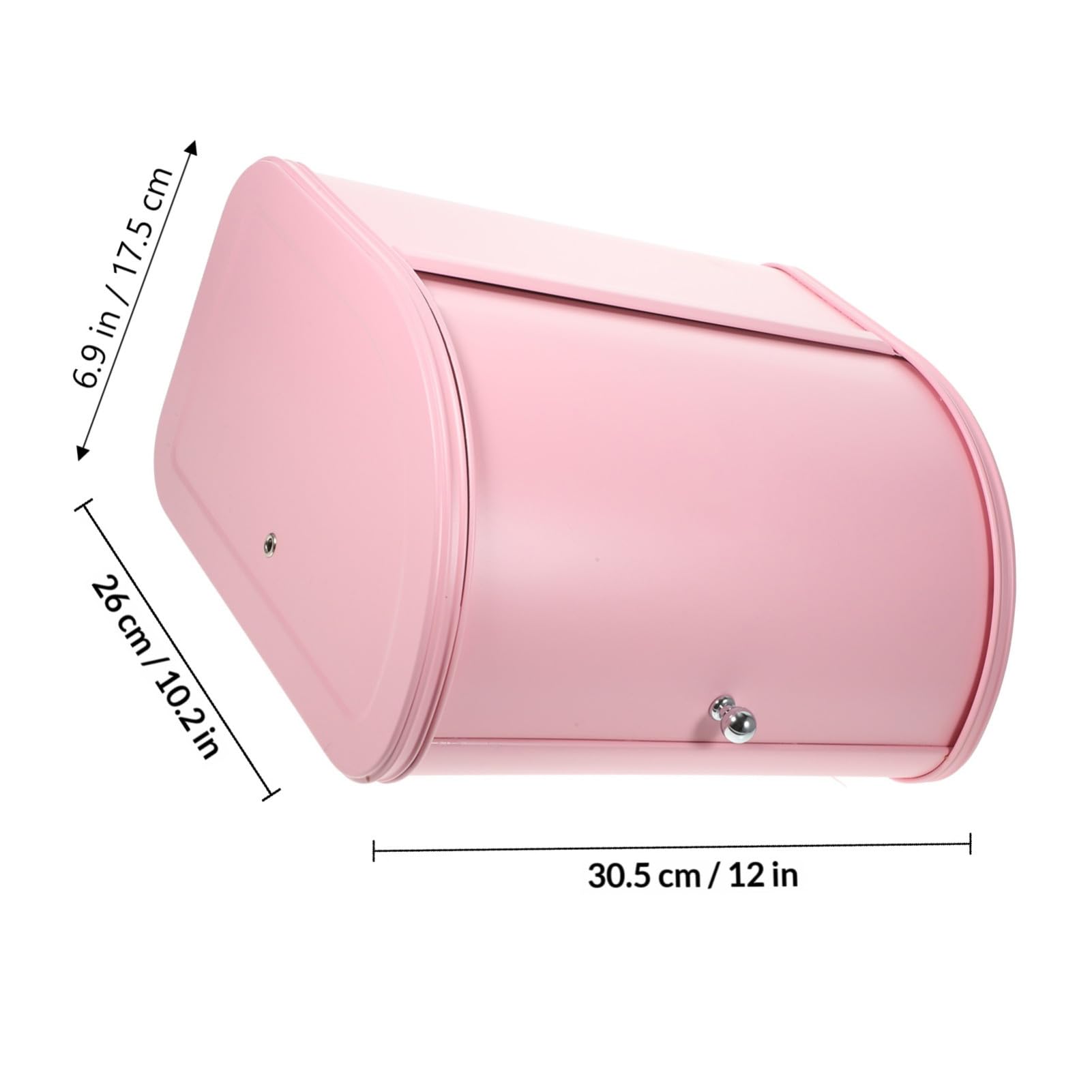 Housoutil Cassetta per Pane in Ferro Rosa Stile Retrò Decorativo | 1 Pezzo, Ventilazione Buona per Conservazione Cibo, Design Porta Scorrevole, Uso Cucina e Casa