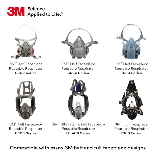 3M P100 Respirator Cartridge/Filter 60923, NIOSH Approved, 1 Pair - image 7