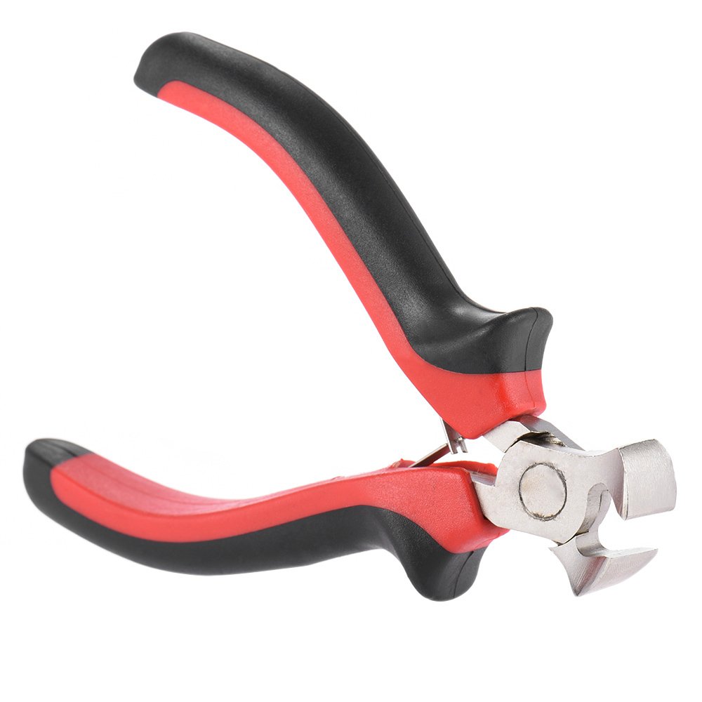 Gosono Guitar Bass String Cutter Scissors Pliers Fret Bridge Pin Nipper Puller Tools Instrument Guitarra Repair Tool Guitar Accessories(1pcs Red Black