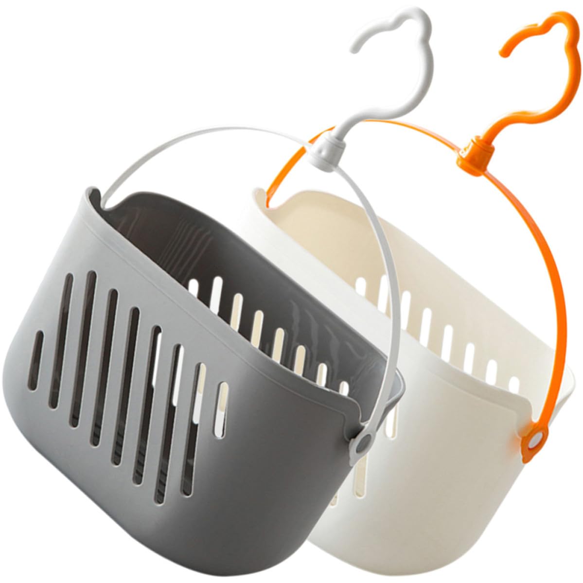 Cestas colgantes plásticas para evitar el desorden en encimeras de cocina y baño