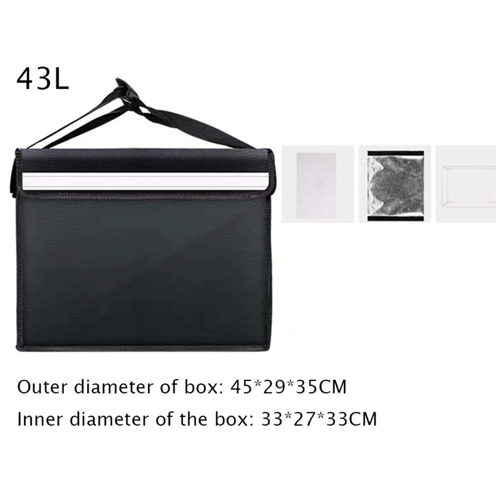 Caja de Mochila Grande para Llevar de 43L Incubadora de Entrega de Comida Rápida Aislada Bolsa Térmica Impermeable con Portavasos Correa para el Hombro