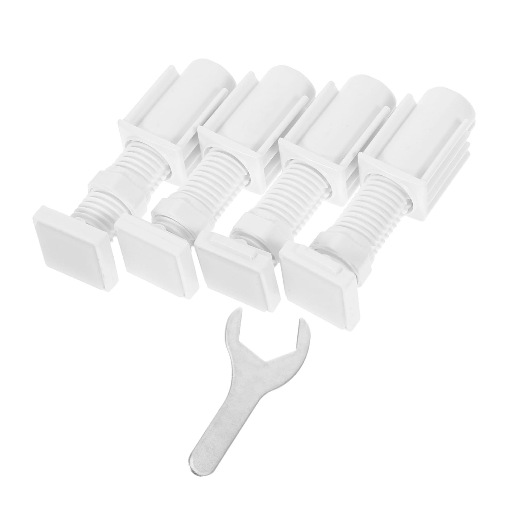 DOITOOL 4Pcs No Drill Blinds Brackets for Mini Blinds Durable Mounting Holders with Wrench for Light Control and Privacy Homes and Offices