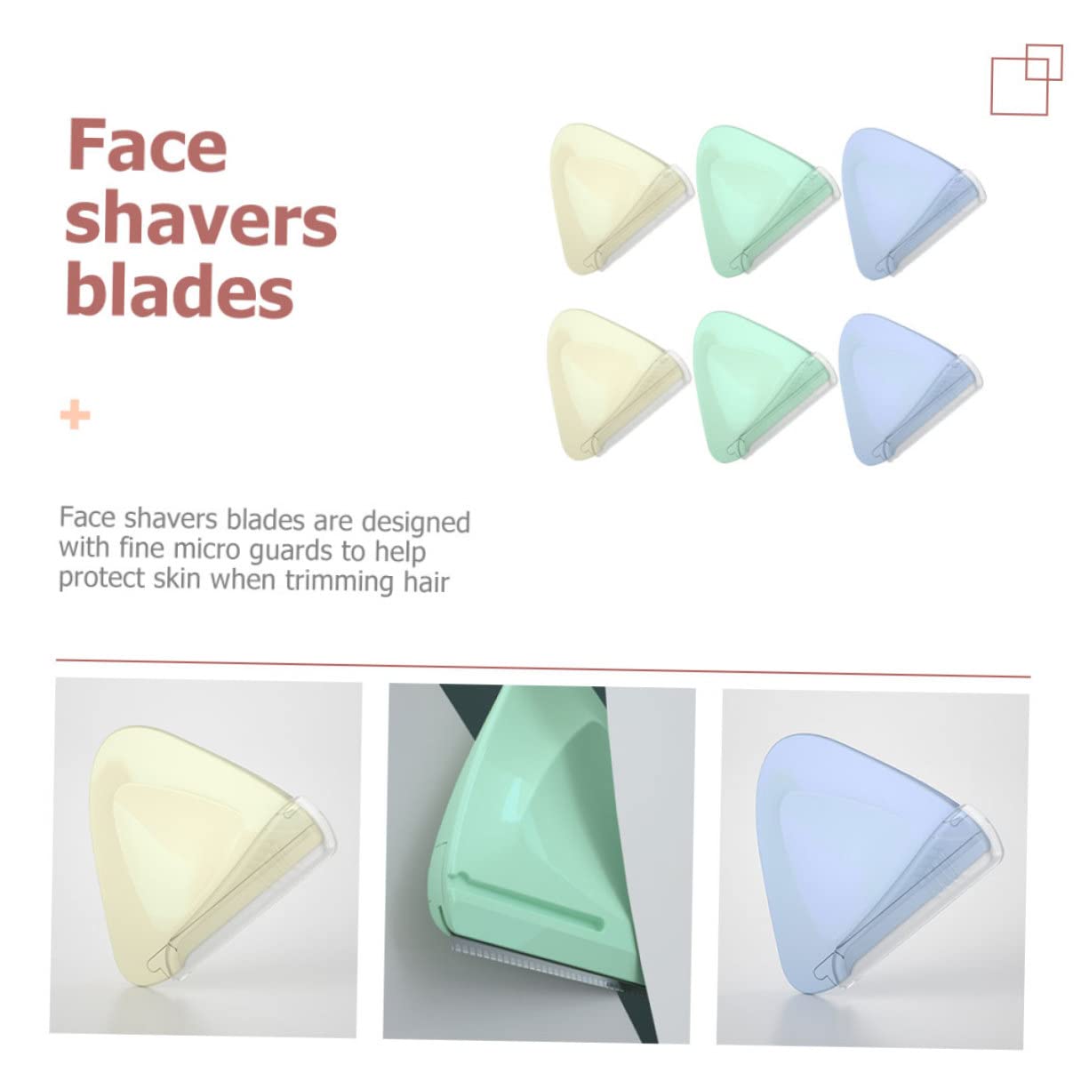 BEBEMOKO 5sets Ultra-Slim Eyebrow Shaping Tool Facial Hair Remover Portable Beauty Tool Ideal Present 6pcs*5