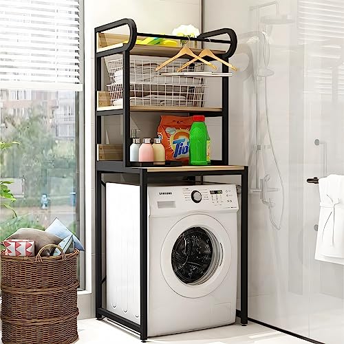 Renook 3-Layer Over Washing Machine Storage Rack-Utility Bathroom Shelf, Bathroom Organizer, Laundry Room Balcony Shelving Units.(72.4‘’x27.6‘’x23.6'')