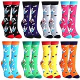 Xaatren 8 Pairs Novelty Socks Gift for Women Men Sports Winter Crew Socks for Sports Lover Party Favor(Bowling)