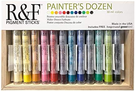 R&F Handmade Paints 2950 Oil Pigment Stick Set of 12 Colors Painters Dozen