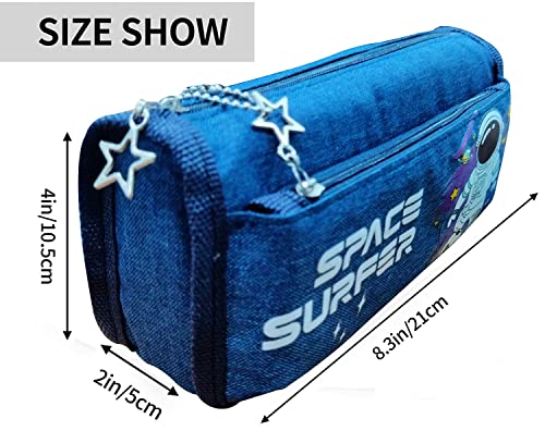 Image of Party Propz Pencil Pouch for Boys - Space Theme Pencil Pouches for Stationary | Aesthetic Pencil Case for College Students | School Pouch for Boys Stylish | Cute Pen Pouch Korean Bag