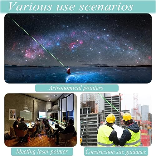 Image of COOLCOLD Laser Light | USB Rechargeable Green, Laser Pointer | Long Range, Laser Light Powerful | for Party, Disco Adjustable Mode, 2000m Handheld Laser Pen, Suitable for Camping(Green, Pack-2)