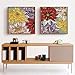 Produktbild Leinwand Kunst Wände Malerei 2x40x40cm ohne Rahmen Vintage Retro Chinesisch Japan Home Decor Goldene Blumen Wandkunst Bild Vintage Poster