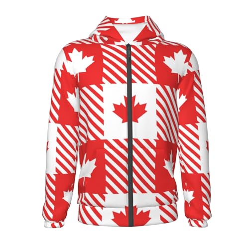 Maple Leaves1 Kid Hoodies Boys Zip Up Sweatshirts Girls Pullover with Pocket2