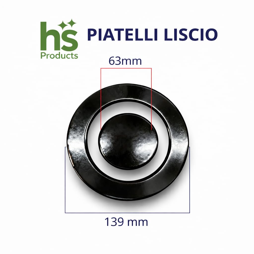 Ricambi Cucina a Gas – Bruciatore Tripla Corona con Piattello – Bruciatore Grande per Piano Cottura – Compatibile Ariston, Indesit, Smeg, Franke, Lofra, La Germania