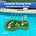Sagsewful Floating Golf Green for Pool, Floating Chipping Green Mat with Ball Retriever for Pool/Lake, No Drifting Floating Golf Putting Turf Game Set for Golfers