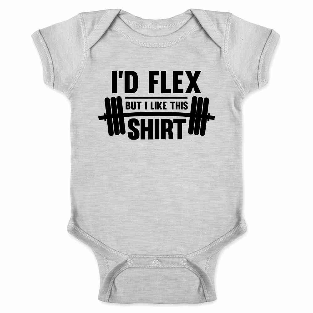 Pop ThreadsId Flex But I Like This Shirt Funny Quote Baby Toddler Kids Girl Boy T-Shirt