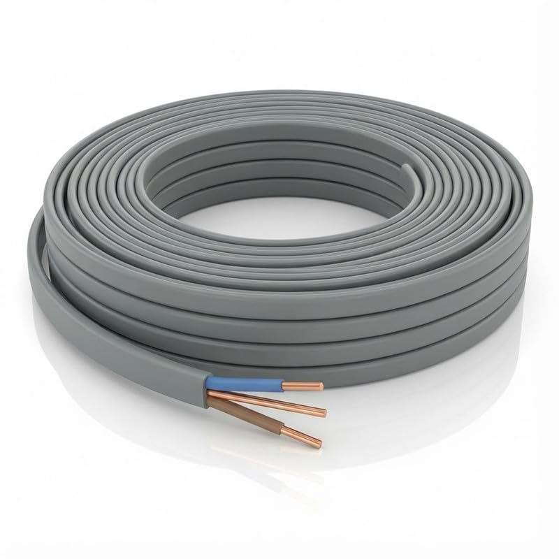 LampStation 6242Y Twin and Earth Cable 2.5mm Socket Wire 2 Metres