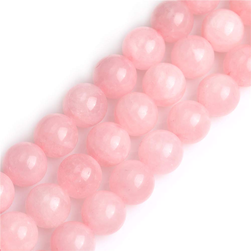 GEM-Inside Natural 16mm Rose Quartz Round Gemstone Semi Precious Loose Beads for Jewellery Making 15''