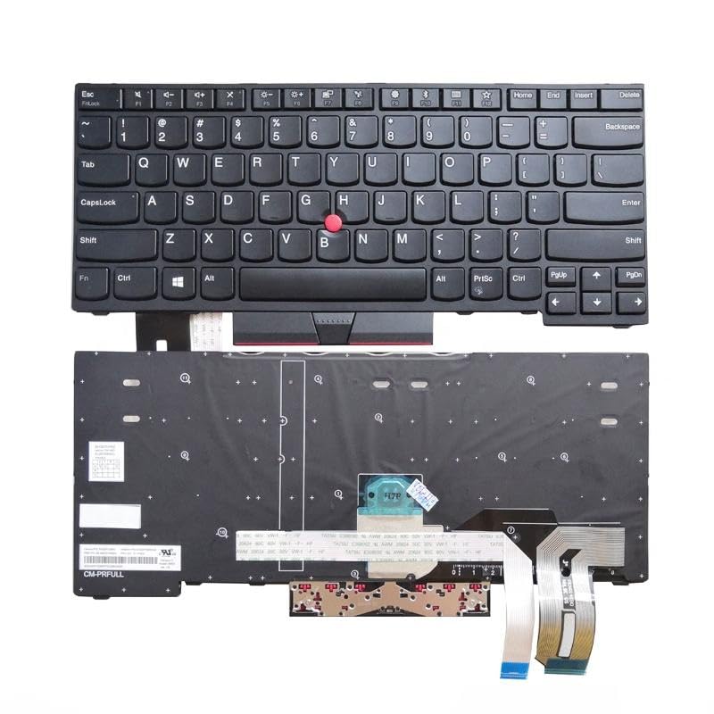 FORIDA Laptop Keyboard Compatible for Lenovo ThinkPad E480 T480S E485 L480 L380 L390 L490 T490 E490 E495 R480 R490 01YP290 CMFBL-85E0 01YP519 01YP439...