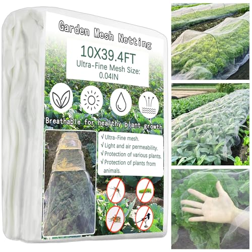 Insect Netting - 3x12M Garden Netting for Veg Patch Fine Mesh Anti Bird Butterfly Netting Crop Protection Netting Garden Mesh for Vegetable Plants Fruits Flowers