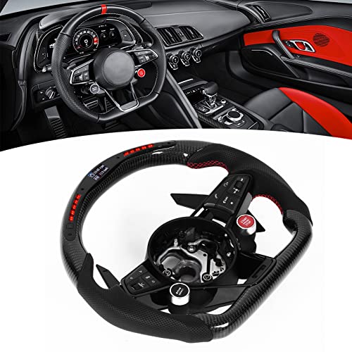 Aramox LED Stuurwiel, Koolstofvezel LED Display Shift Lights Stuurwiel Vervanging voor RS3 RS4 RS5 RS6 RS7 TT R8 2010-2021 - Image 4