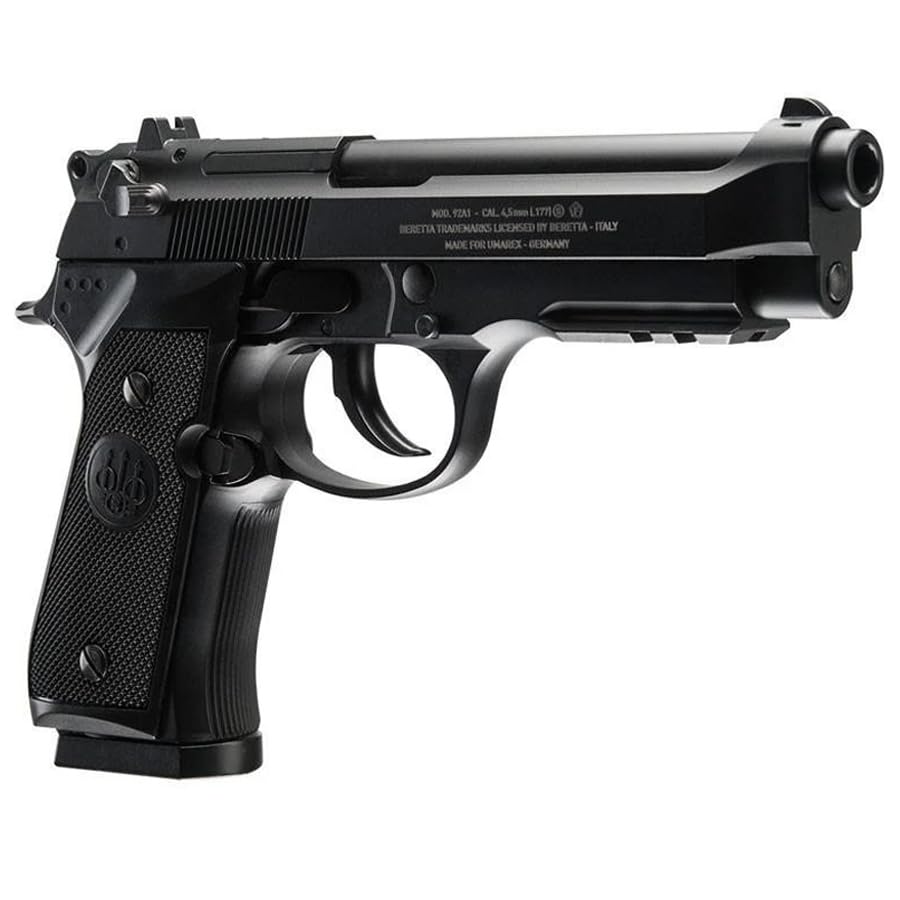 Beretta M92A1 blowback CO2 (4,5mm) | Pistola de Aire comprimido (Bolas de BB´s) Calibre 4,5 mm + 5 Cargas de Co2 + 500 Bolas. Full Metal. Blowback