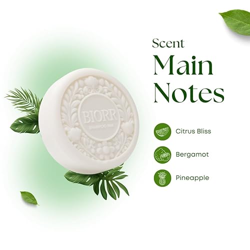 Miniatura 4 de BIORR Barra de champú de agua de arroz para el crecimiento y reparación del cabello, sin sulfatos, pH equilibrado, vegano y sin plástico, champú