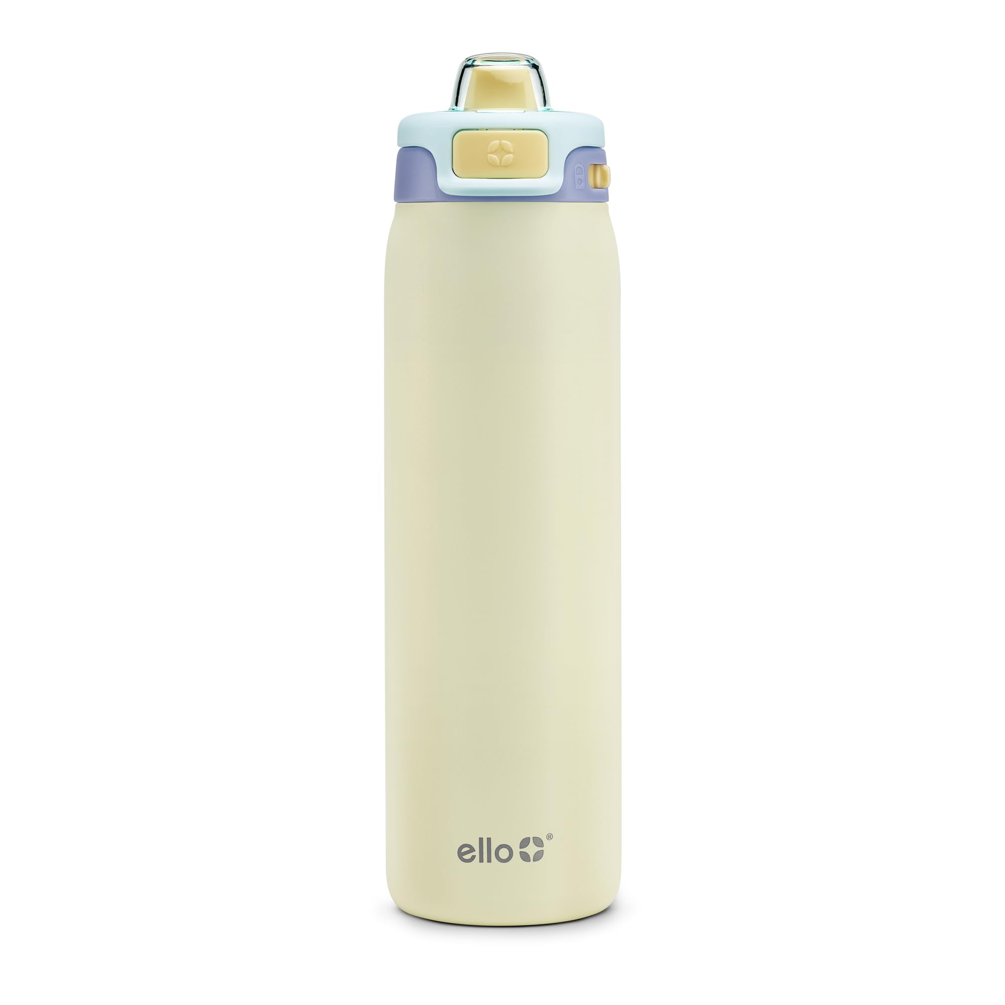 Ello Pop &amp; Fill 22oz Stainless Water Bottle, Sip or Chug, Fresh Dew