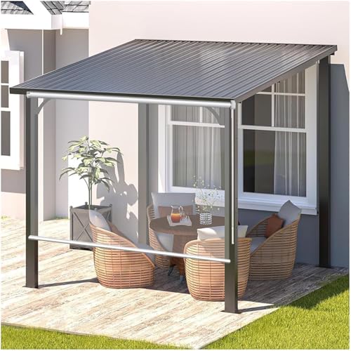 Persianas Enrollables Claro,Estores Enrollables Transparentes Impermeables,Persiana Enrollable Exterior Grande,Cortina Anti-Lluvia Plástico PVC,Estor De Partición,W×H-50x80cm/19.7 * 31.5in