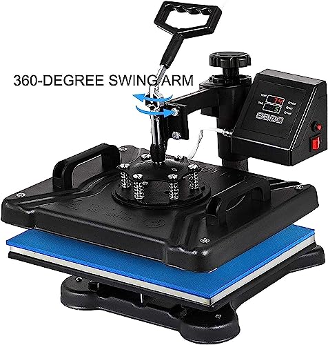 Prensa térmica giratoria 12x15 pulgadas 8 en 1 digital miniatura 5