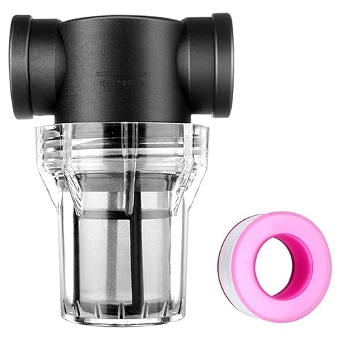 Miniatura 7 de Cxztcl Filtro de tubo de manguera de jardín Filtro de sedimento en línea T de 12 pulgada Filtro giratorio con pantalla de malla inoxidable 80 para