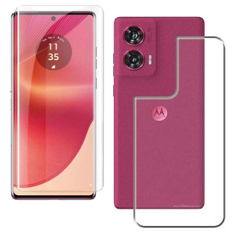 Motorola Moto Edge 50 Fusion Tempered Glass Front and Back Full Screen Coverage [Edge to Edge] UV Tempered Glass with Unbreakable Flexible Protector Back Guard for Motorola Moto Edge 50 Fusion (B0D7556GKN) Amazon Price History, Amazon Price Tracker