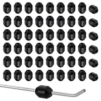AHANDMAKER 100 x Hakenstopper. Display Rack Stopper 4 Mm Loch Inventarkontrollclips Produktstopper Für Peg Board Lamellenwandpaneele Schwarz