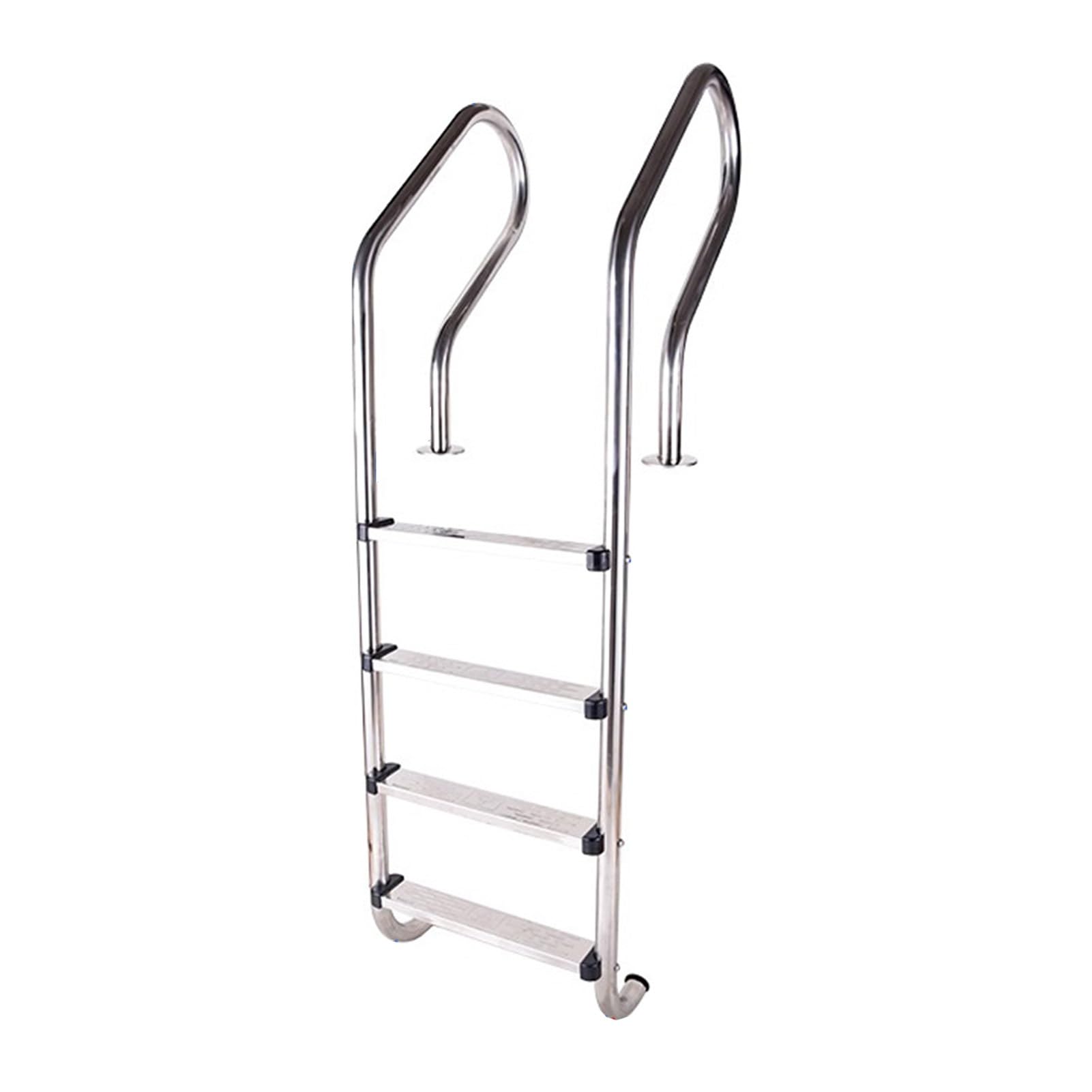 Escalera de Piscina con pasamanos de Acero Inoxidable y Base de instalación rápida, soporta hasta 250 kg, Ideal para Parques acuáticos Interiores y Exteriores.