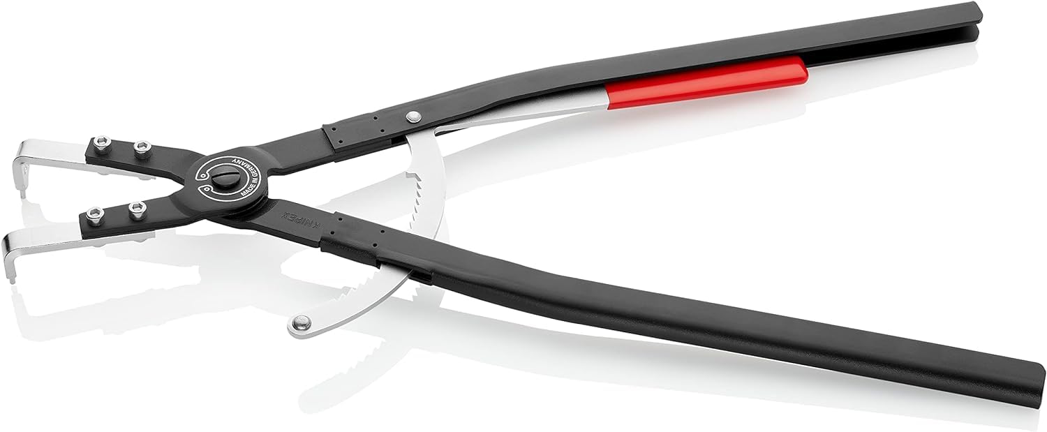 KNIPEX Szczypce do pierścieni osadczych sprężynujących do montażu pierścieni wewnętrznych w otworach malowane proszkowo, czarne 590 mm, 44 20 J51