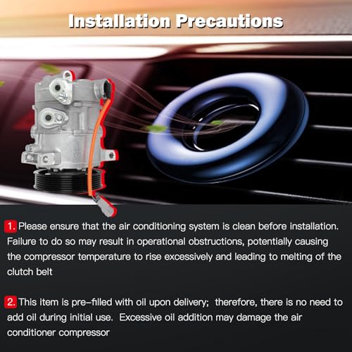 Image of cciyu Air Conditioning Compressor Compatible for Dodge Caliber