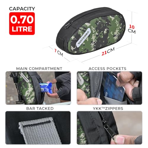 Image of ViaTerra Cycle Seatpost Bag | Carry Essentials | Under seat Storage | Secure mounting (Camo)
