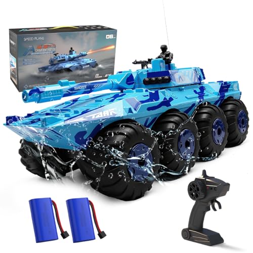 ANTSIR RC Tank Amphibious IFV Remote Control Truck Toy for Kids 5-12, 40+ Min Playtime, 2.4Ghz...