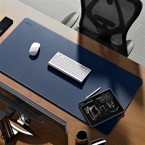 V-CUBE Designs Premium Vegan Leather Desk Mat 90X45cm 2.4mm Thick&Padded|Laptop Mat/Extended Mouse Pad/Stitched, Reversible, Sturdy Deskspread with... - Image 4