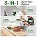 Huepar 3-in-1 Laser Measuring Tool, 400Ft Laser Measure & 33Ft Green Cross Line Laser Level & 6.5Ft Tape Measure, Rechargeable, Voice Broadcast, Multi-Mode, Rugged for Construction &Home Use, SW-T120